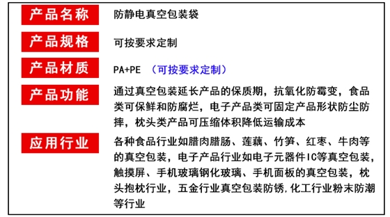 防静电包装袋的种类与特性